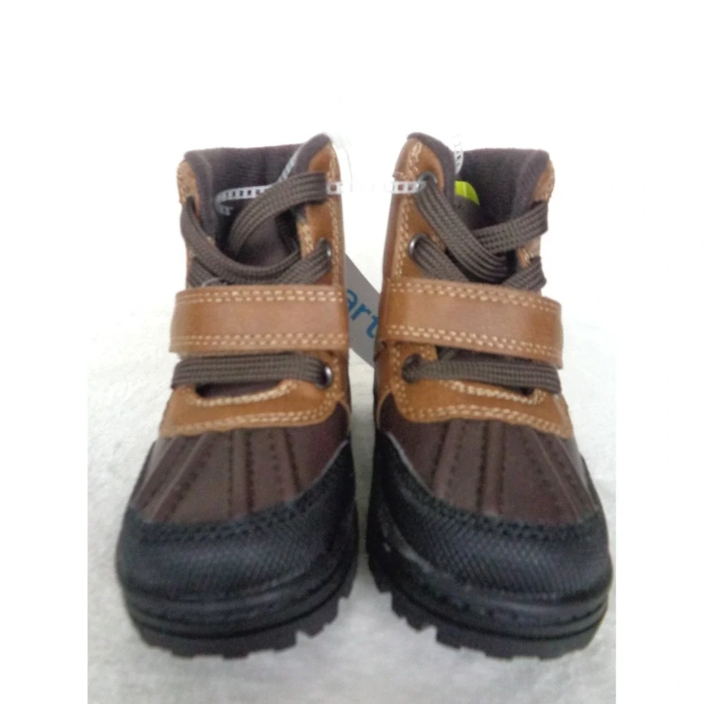 Carter's Liam Toddler Boots Size 5 Brown Lace Up Hook & Loop New‎ with Tags
